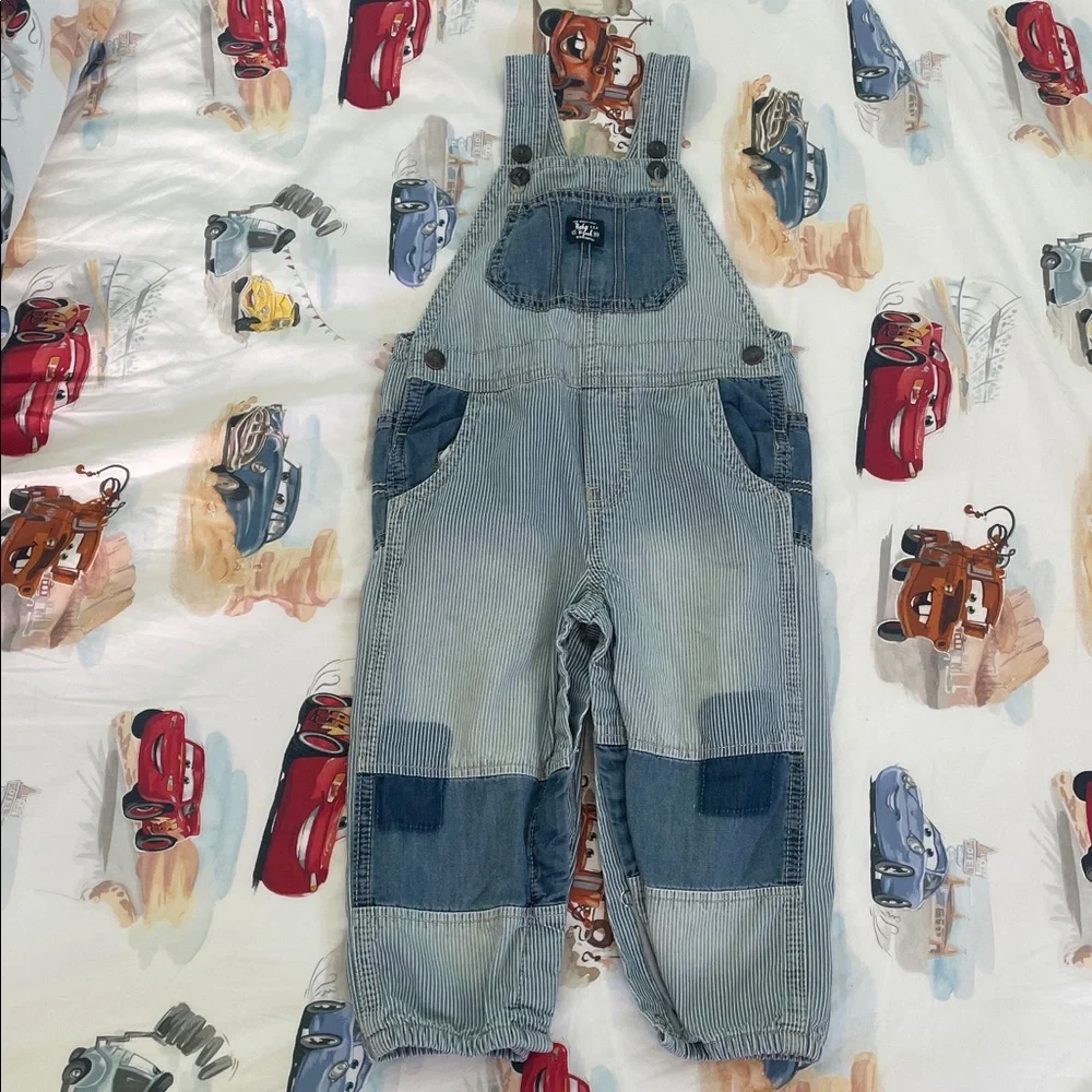 Osh Kosh B'Gosh Vestbak Overalls Kids 24M Pinstripe Diaper Snap Kids Clothes